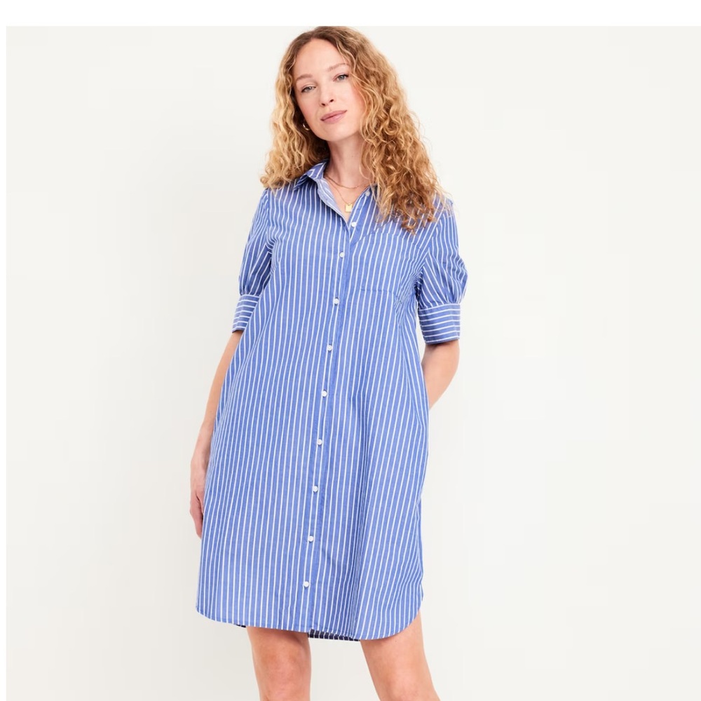NWT Old Navy Short-Sleeve Shirt Dress